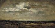 Strandgezicht bij maanlicht Charles-Francois Daubigny